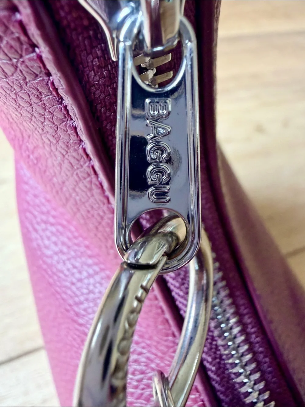 BAGGU Mahogany Recycled Leather Shoulder Bag